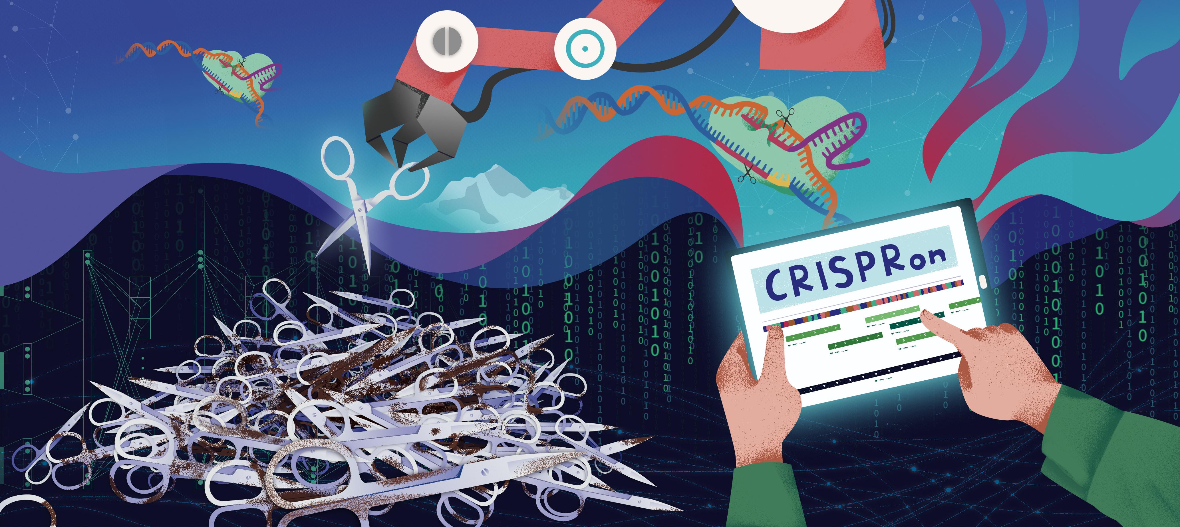 An artist's impression of CRISPRon. Graphic by Dandan DU