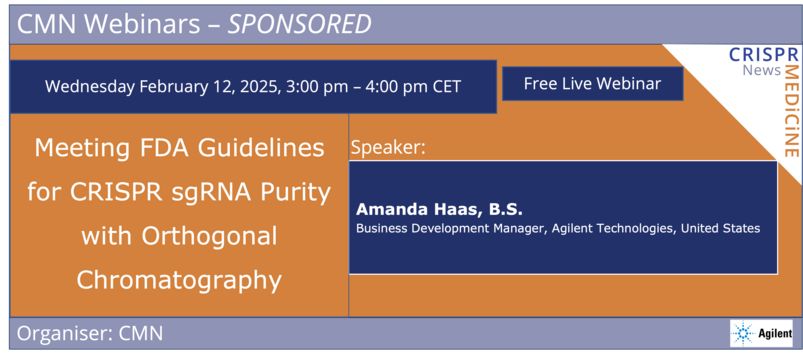 Feb 12 - Meeting FDA Guidelines for CRISPR sgRNA Purity with Orthogonal Chromatography