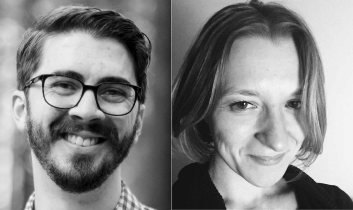 Gavin Knott (left) and Audrone Lapinaite led the effort to produce the first cryo-EM structure of...