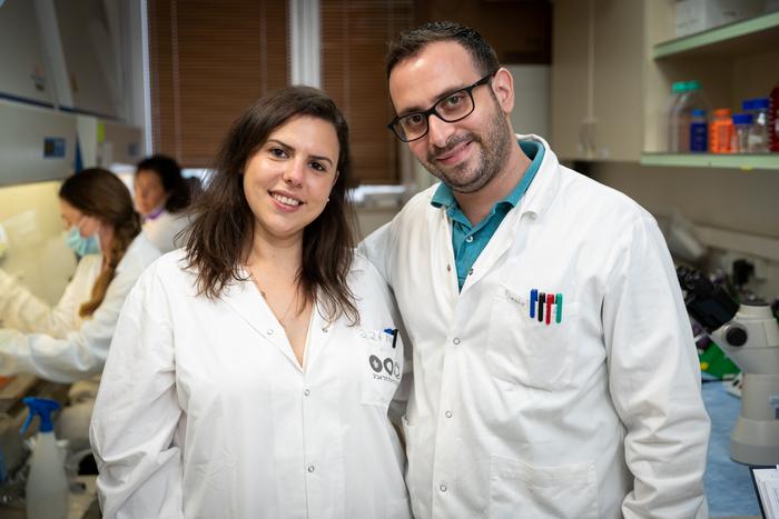 Anna Gutkin (left) and Daniel Rosenblum (right) are co-first authors on the paper describing the...